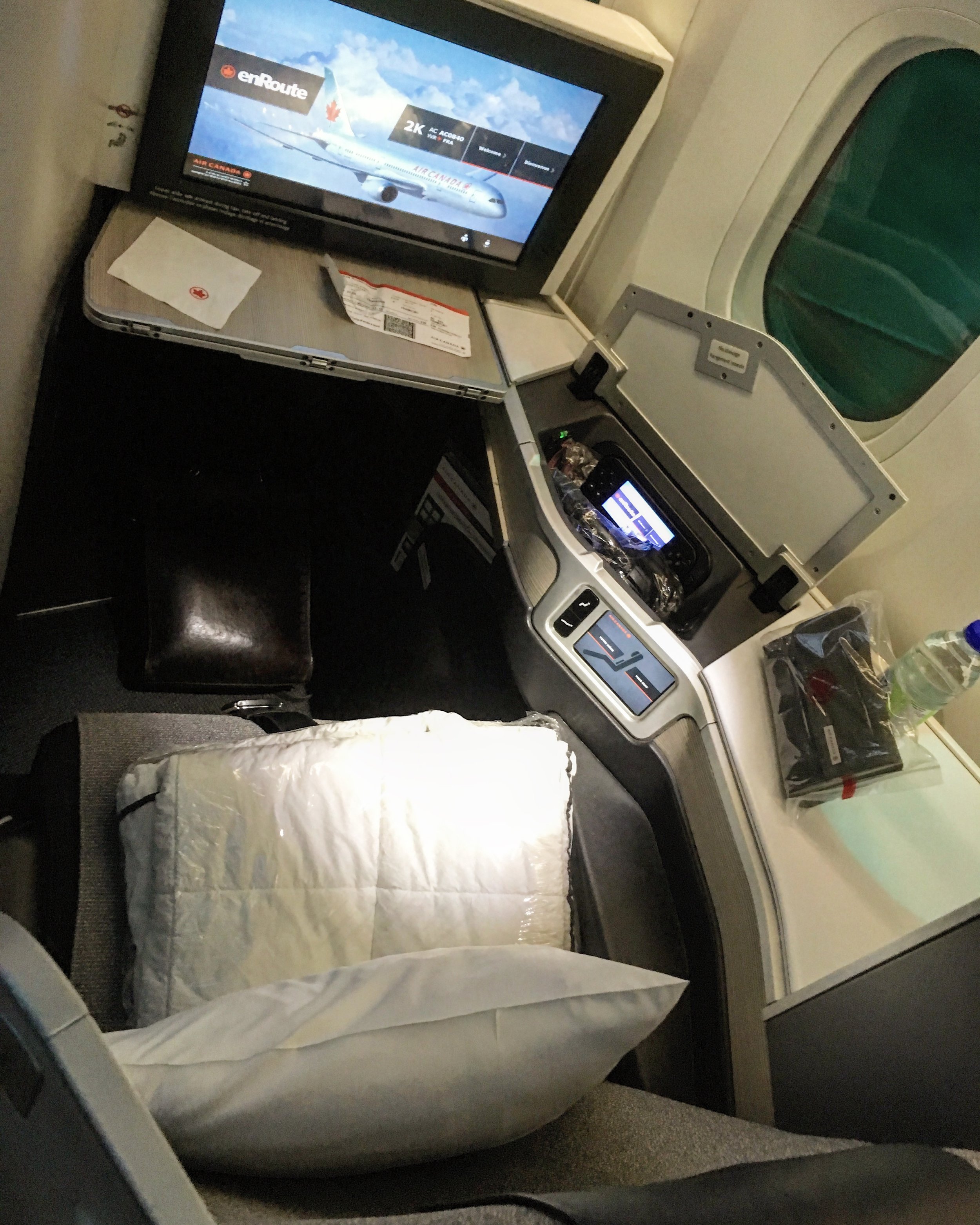 Our seat 2K was spacious and comfortable, with plenty of storage space.