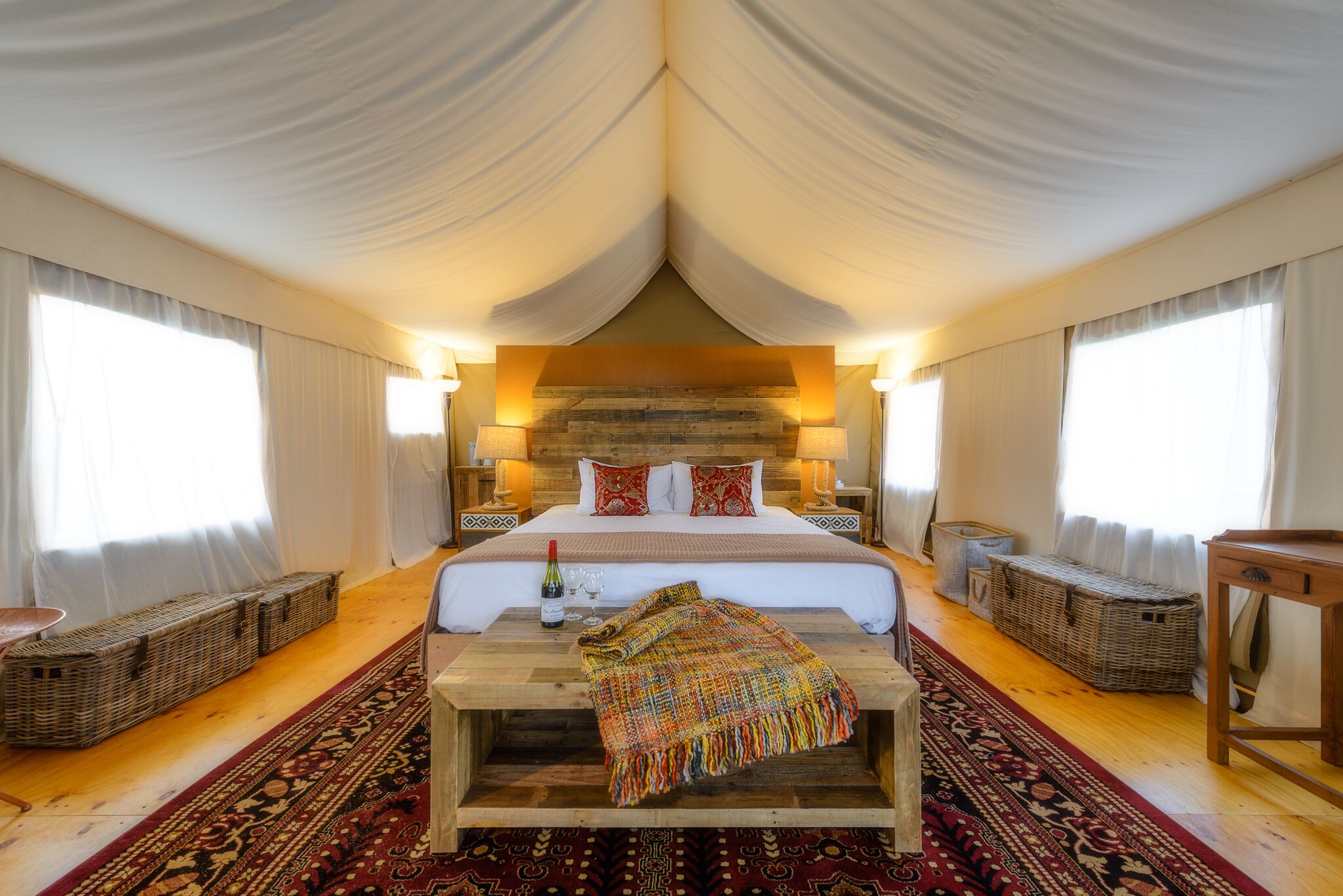 Truffle Lodge is modelled on an Australian bush camp