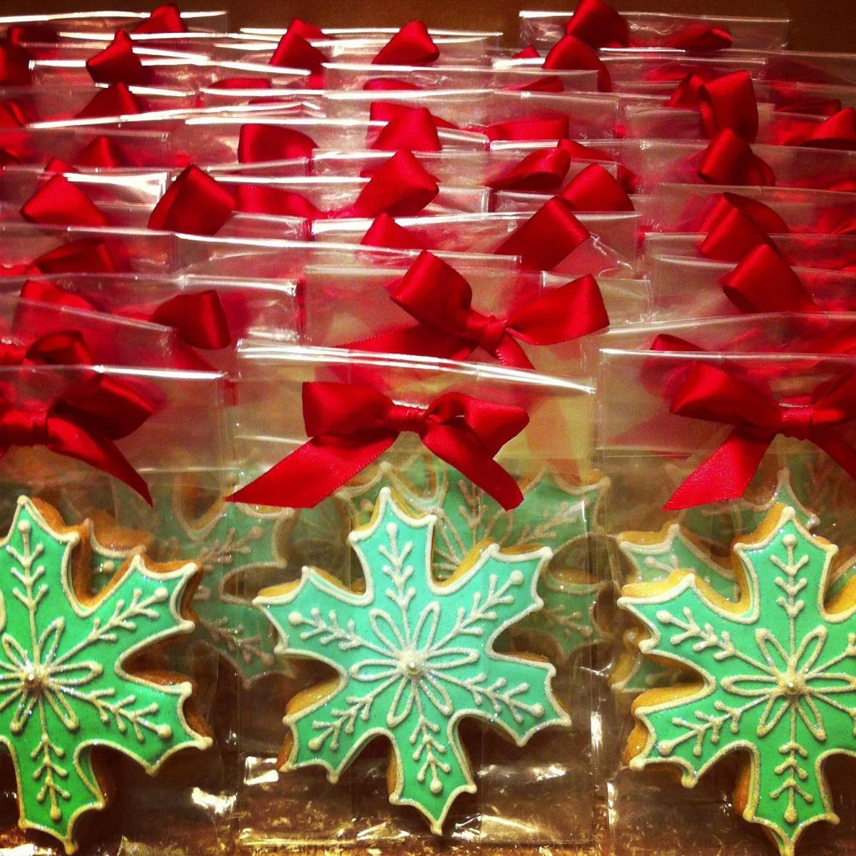 Wrapped Snowflake Cookies
