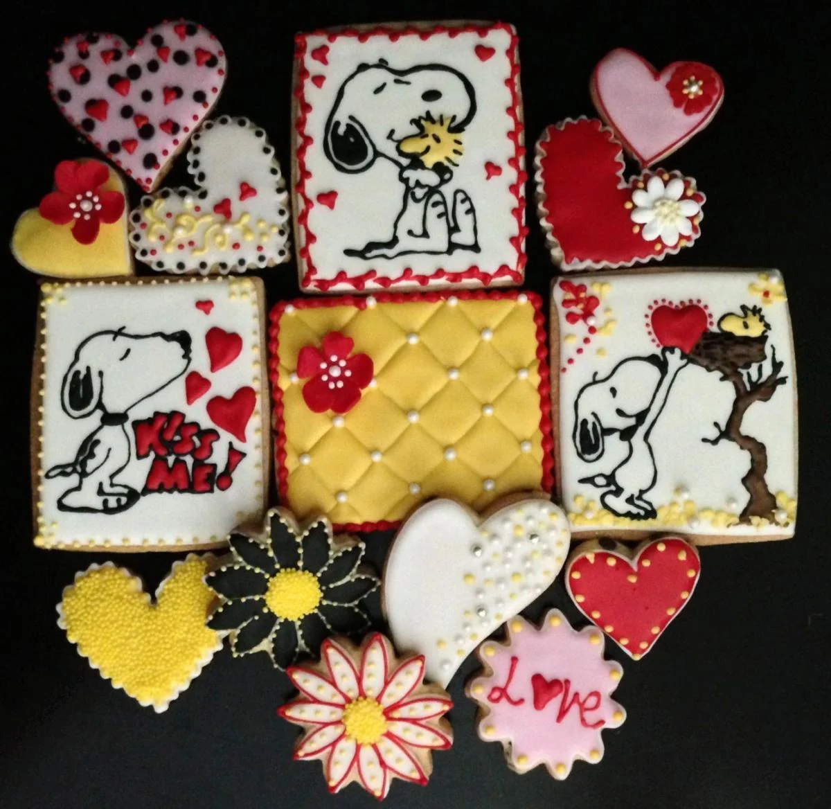 Snoopy Valentine's Day Cookies