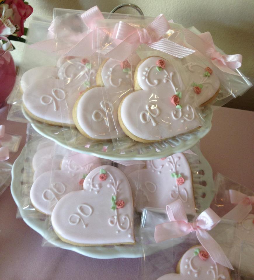 pink 90th birthday heart cookies.jpeg