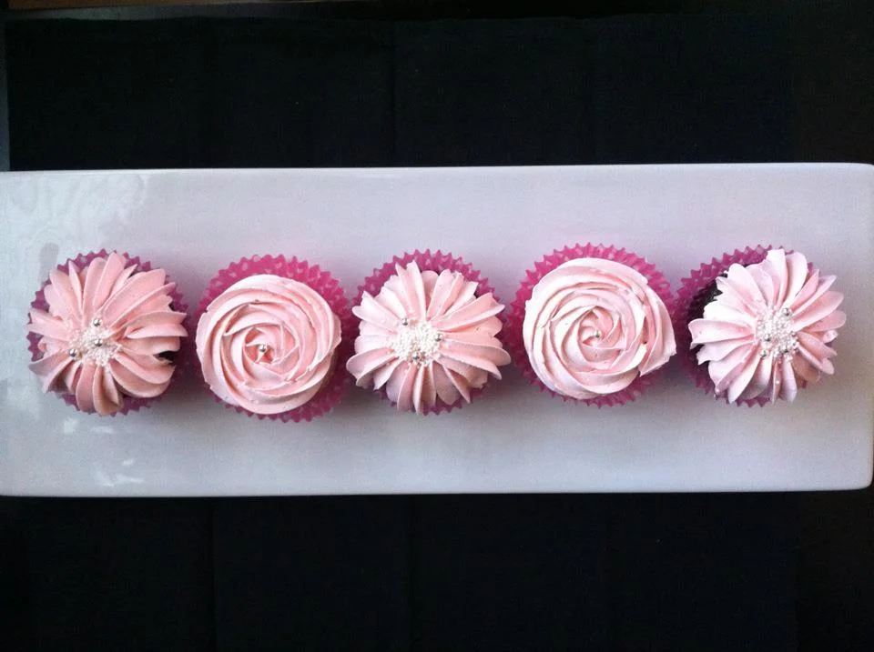 Floral Swirl Cupcakes (Top View)