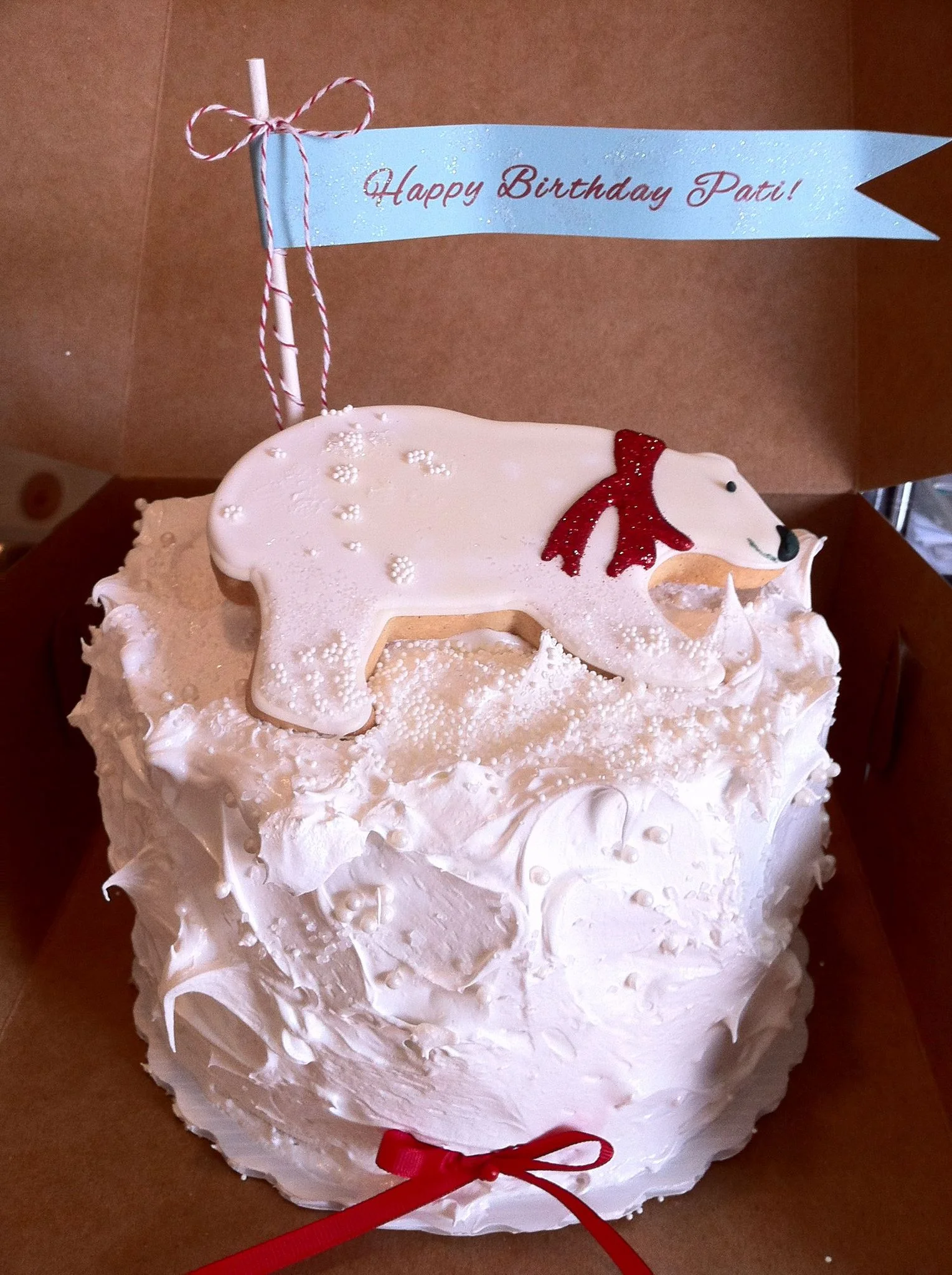 Chocolate and Meringue Polar Bear Cake