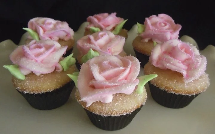 Buttercream Rose Cupcakes