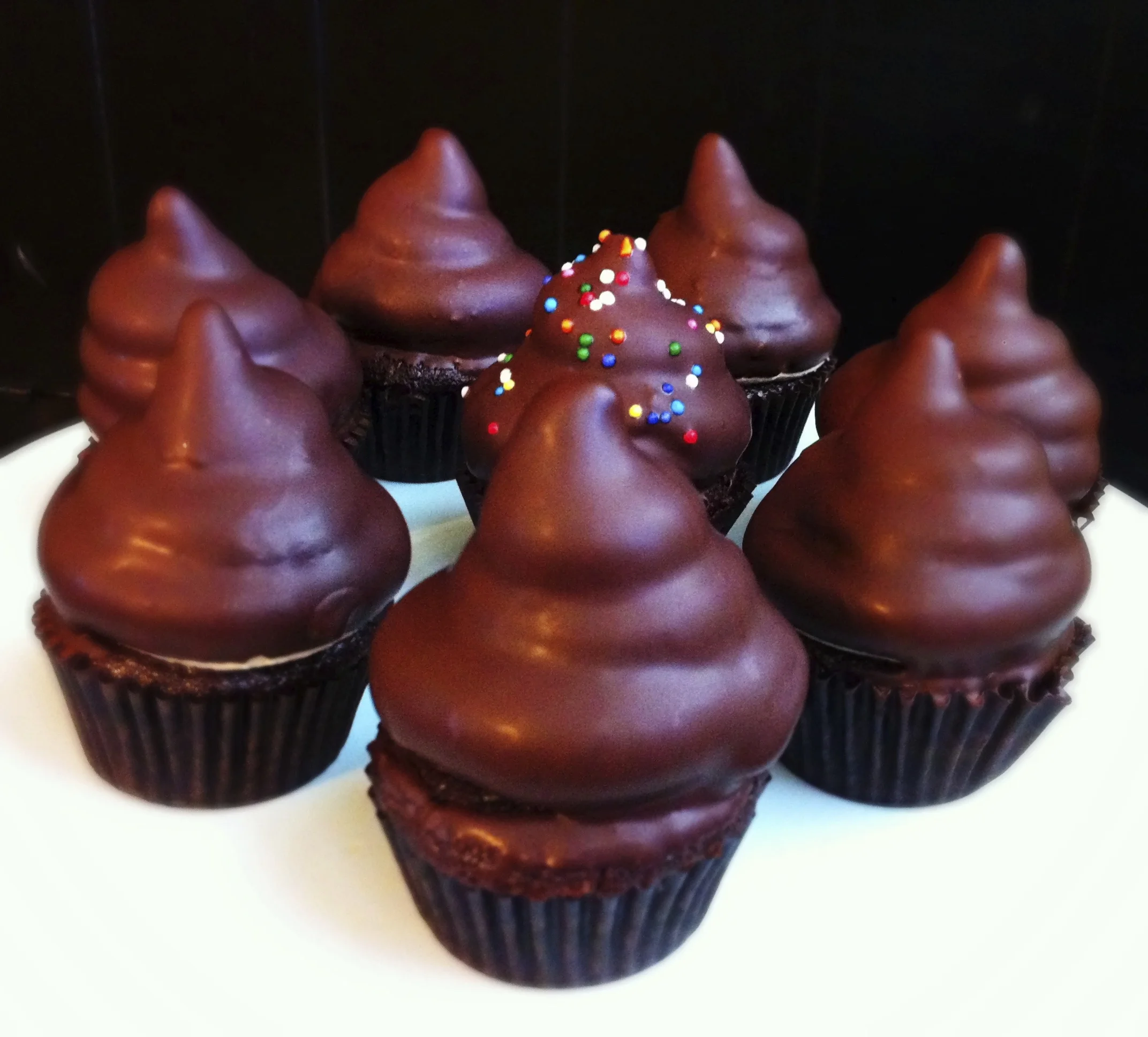 Chocolate Dipped Peanut Butter Cupcakes