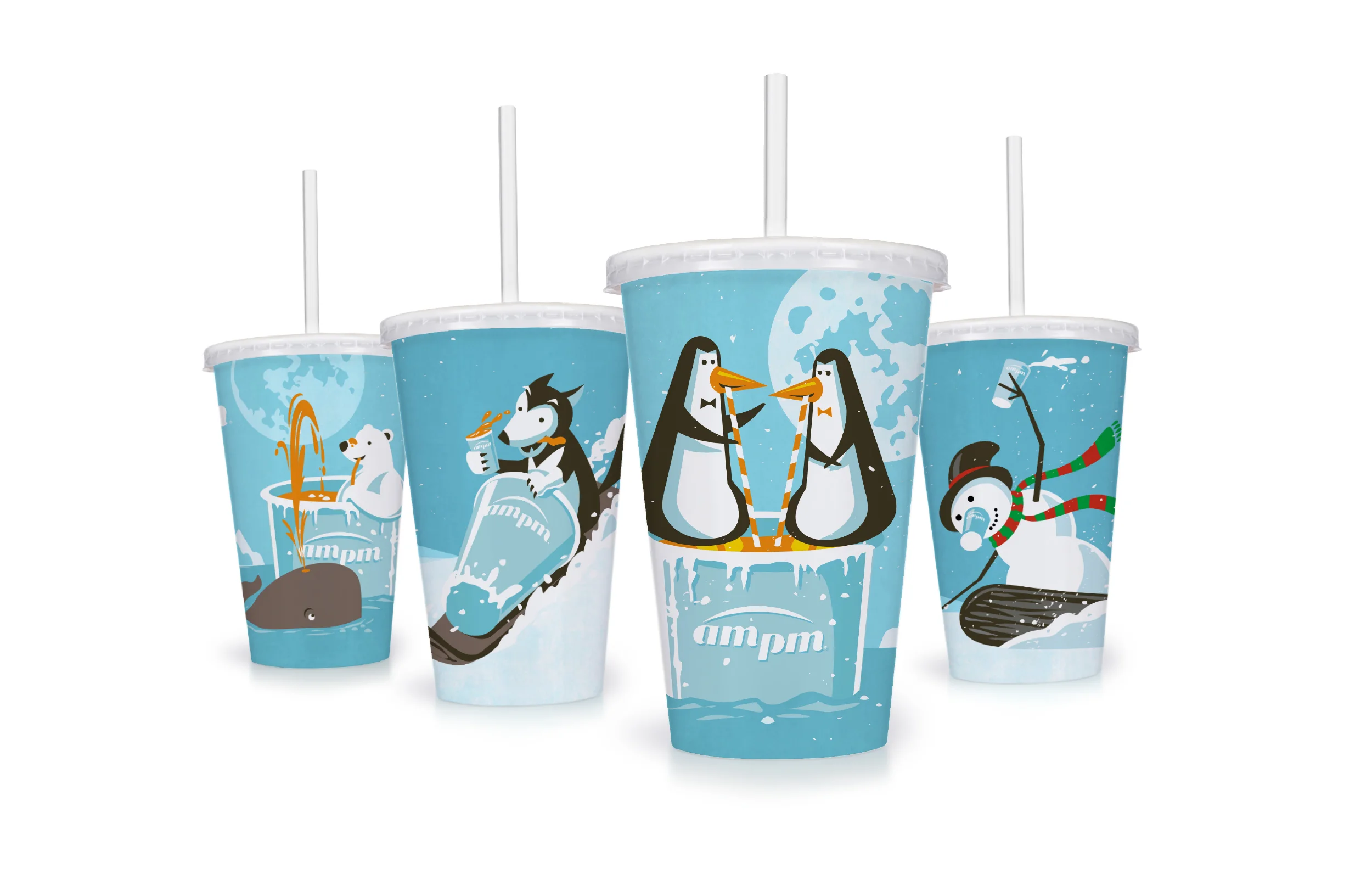 ampm winter collectable fountain cups
