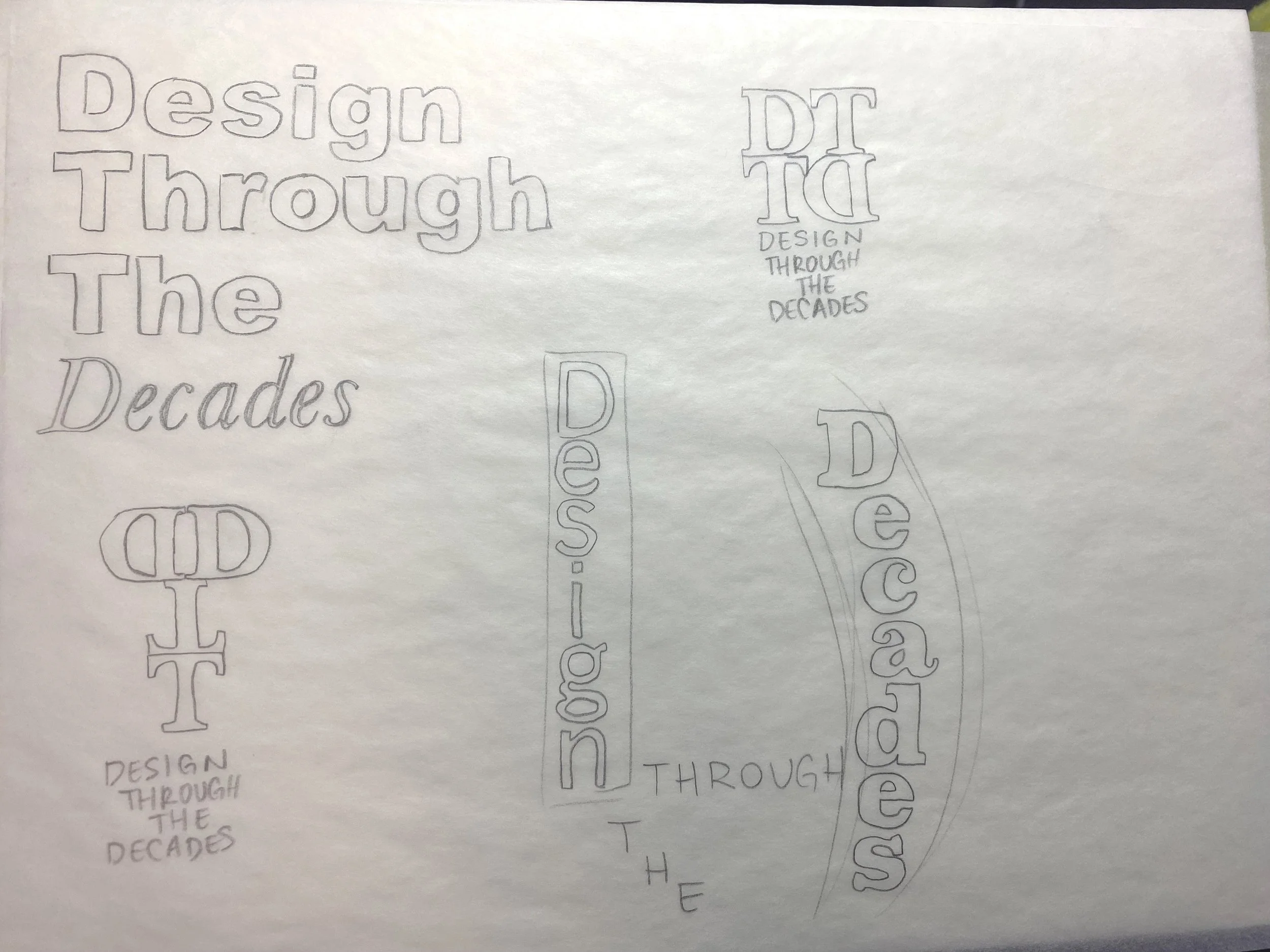 Design Through The Decades logo sketch