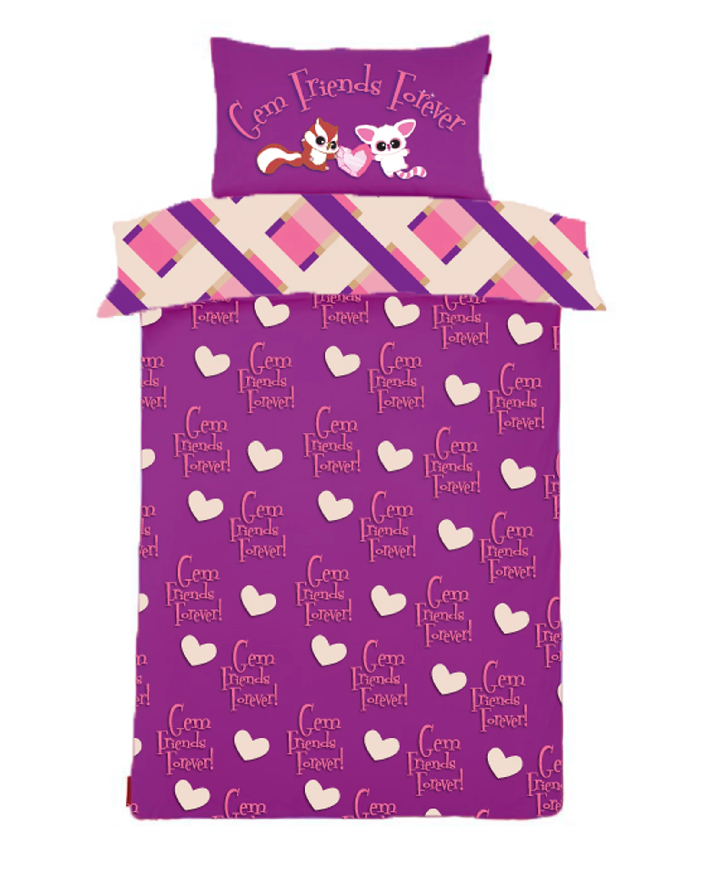 "Gem Friends Forever" is the girl's line for "YooHoo & Friends" marketing initiative. The tag line was coined by myself, and a variety of posters, banners, badges, clothing, and home goods were created.