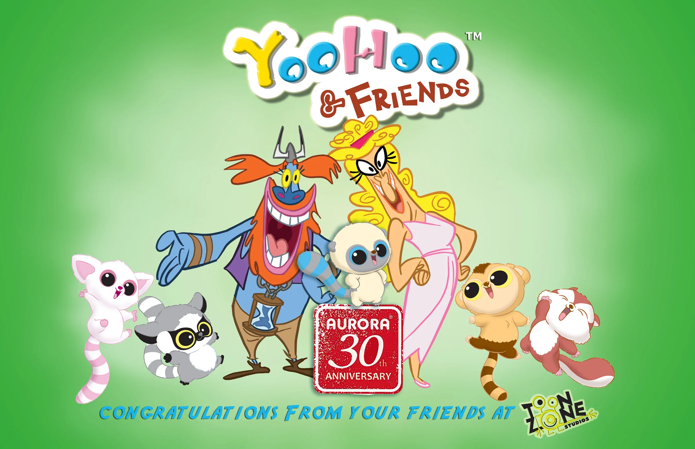Yoohoo & friends+ Aurora 30th Anniversary Poster