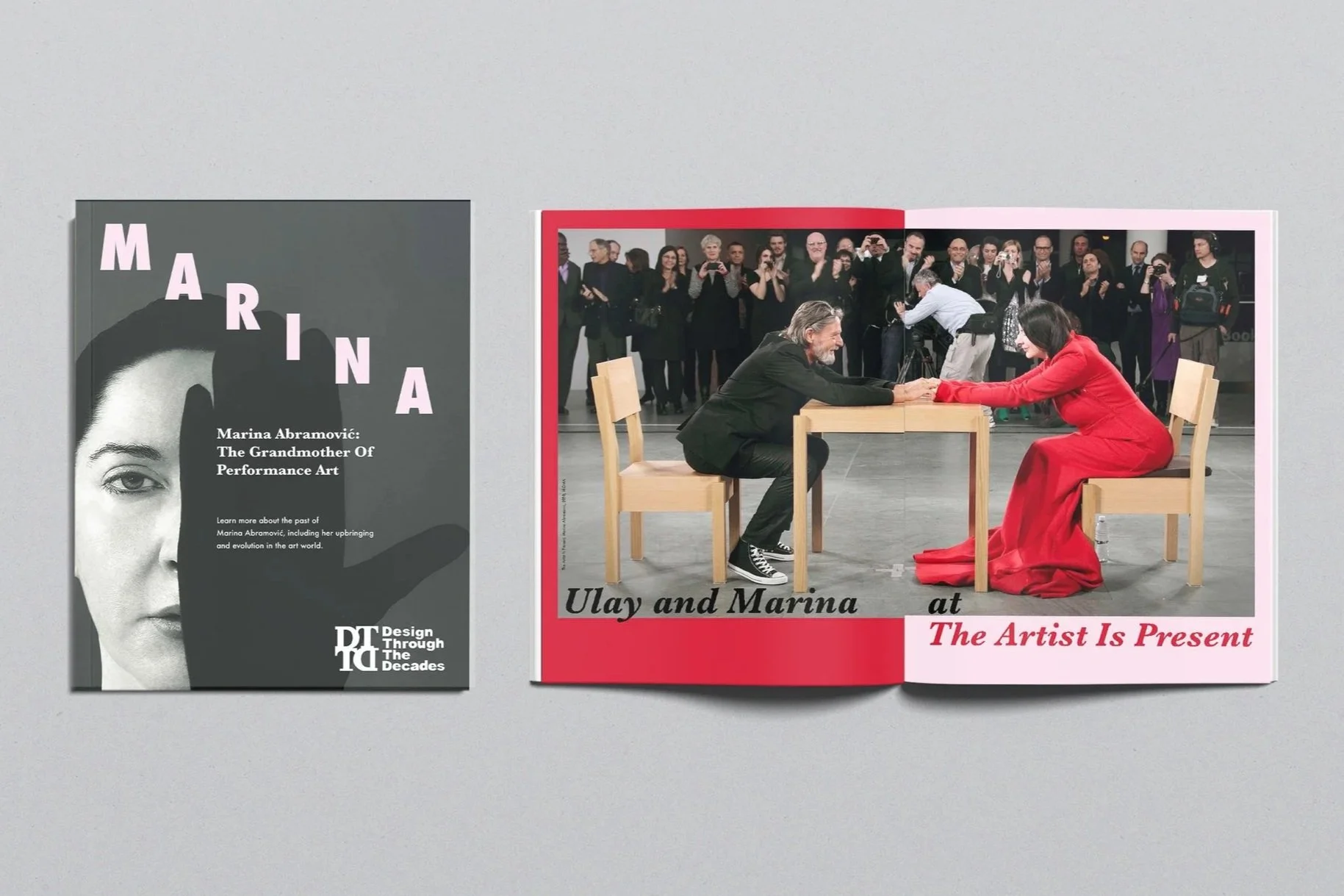 Marina magazine and inside spread