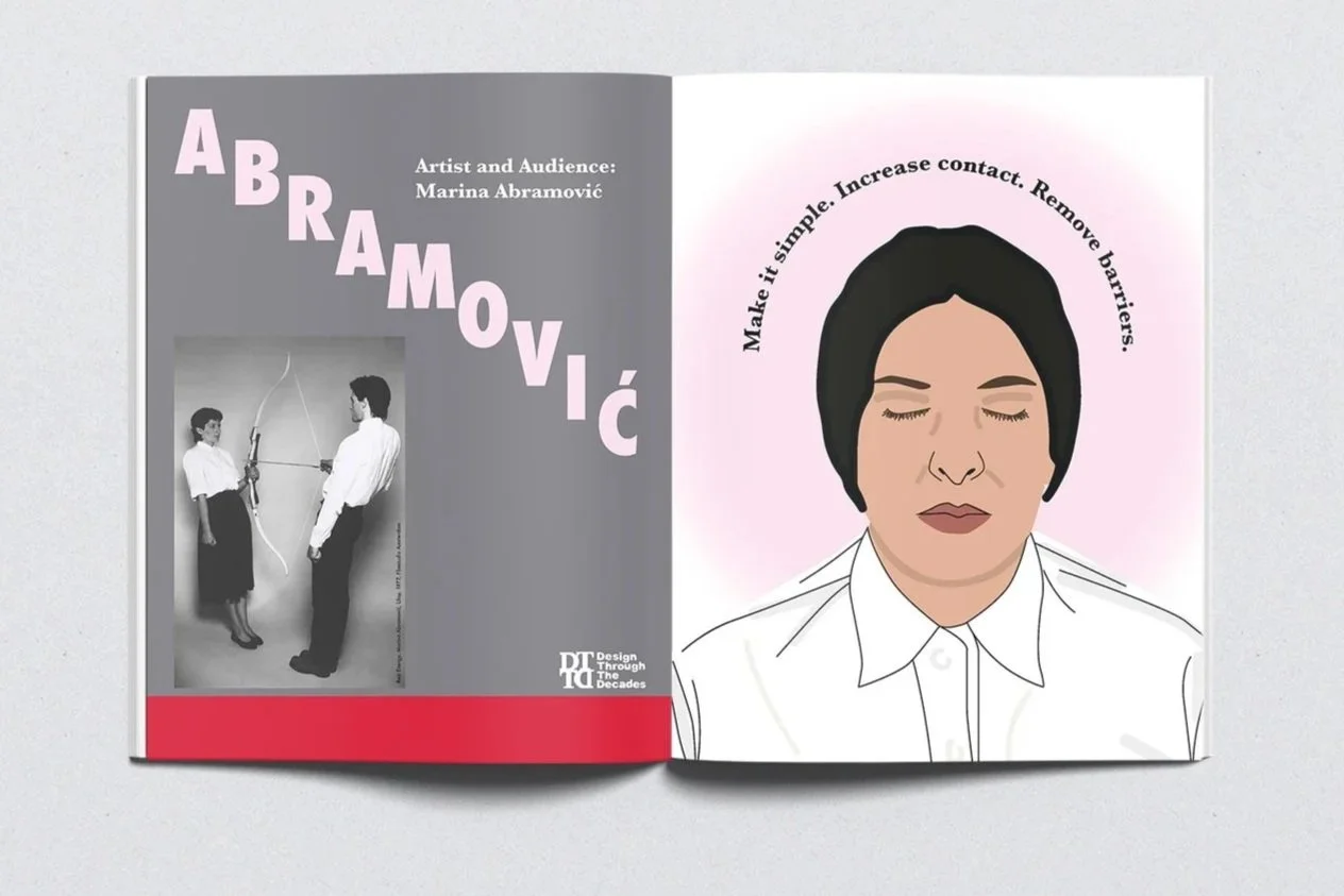 Magazine spread featuring an illustration I drew in Illustrator.