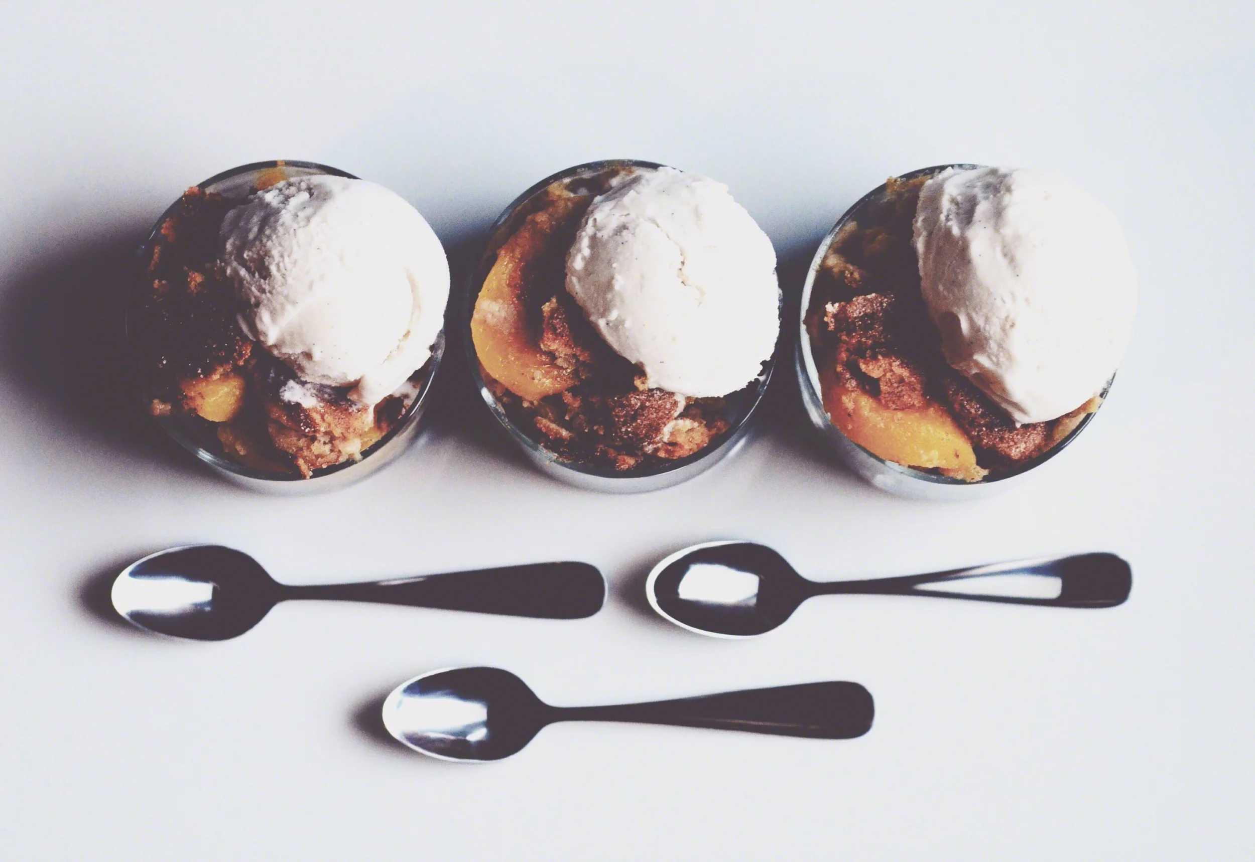 Peach Cobbler(gluten free) with Vanilla Bean Coconut Milk Ice Cream