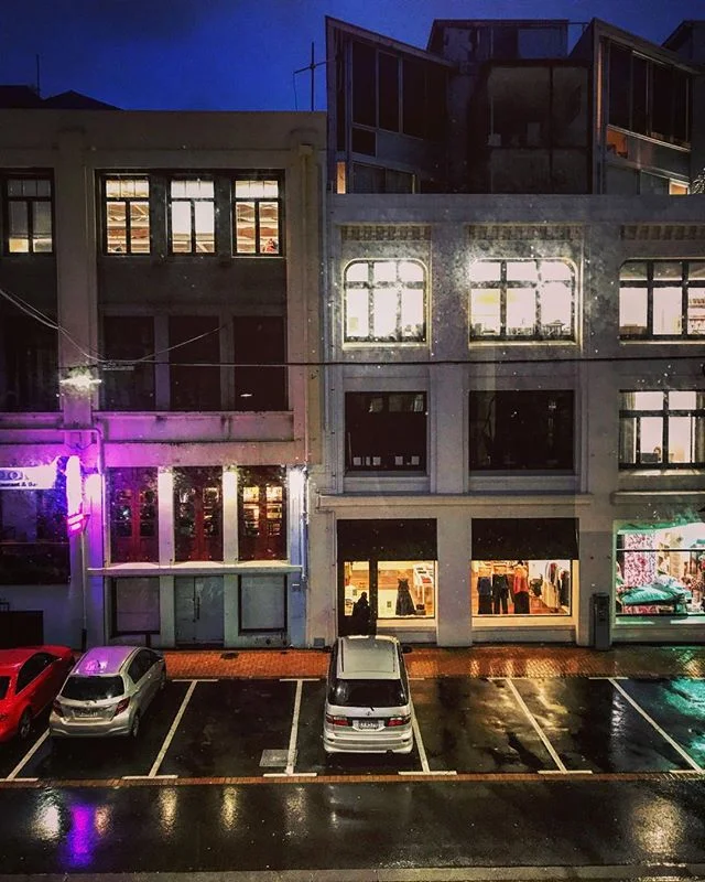 Winter windows - evening view from the Experience studio 
#winter #window #wellington