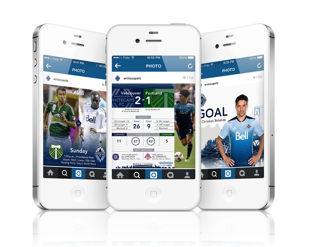 Social media graphics for the entire match experience.
