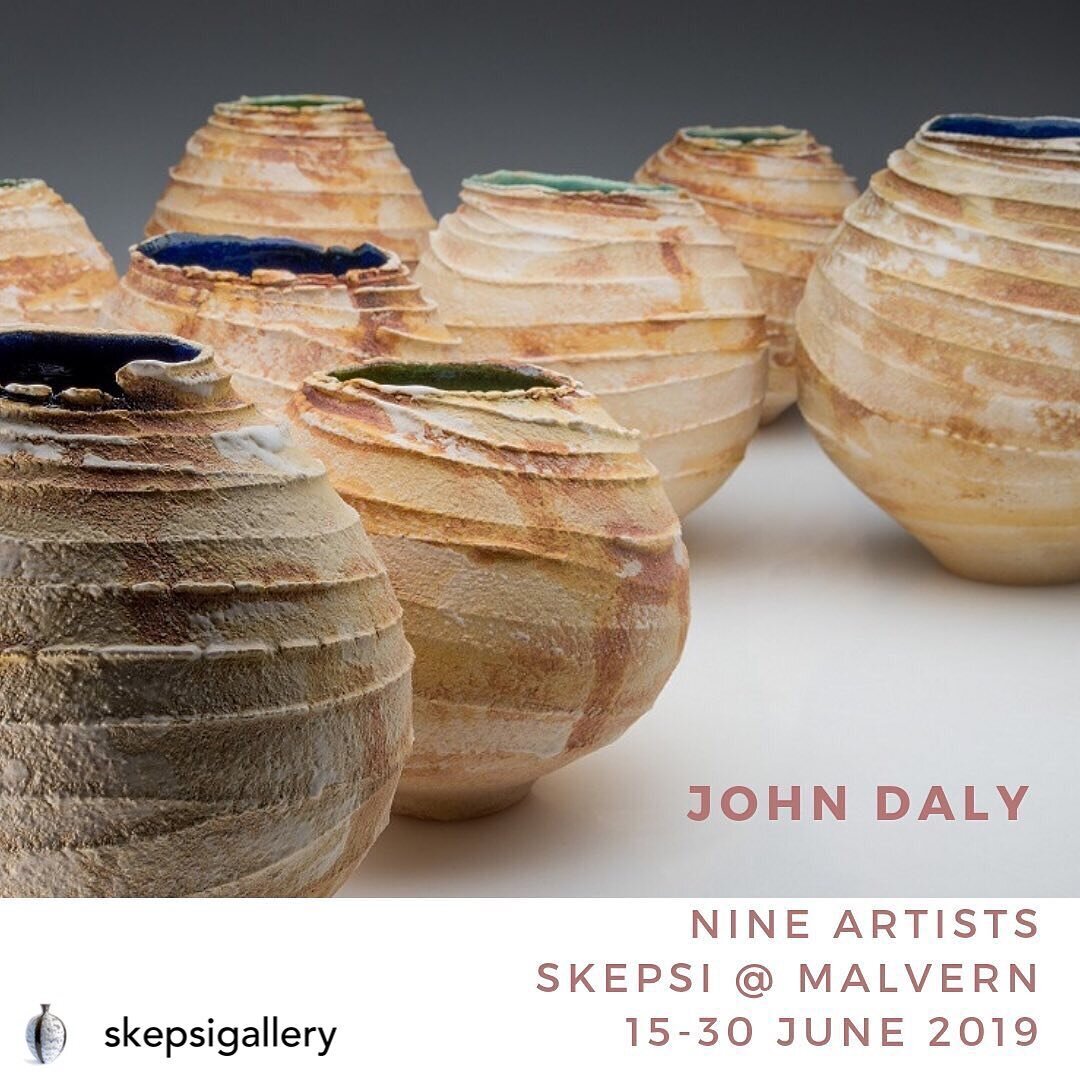 Posted @withrepost &bull; @skepsigallery Our upcoming exhibition NINE ARISTS will feature the striking work of John Daly. Daly uses his experience and studies into geology and environmental science to explore glaze forming minerals and atmospheric fi