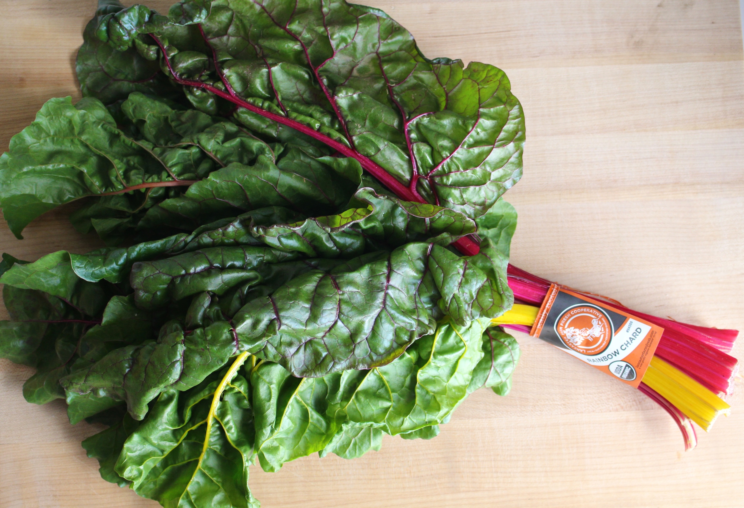 Almost too beautiful to eat, rainbow chard