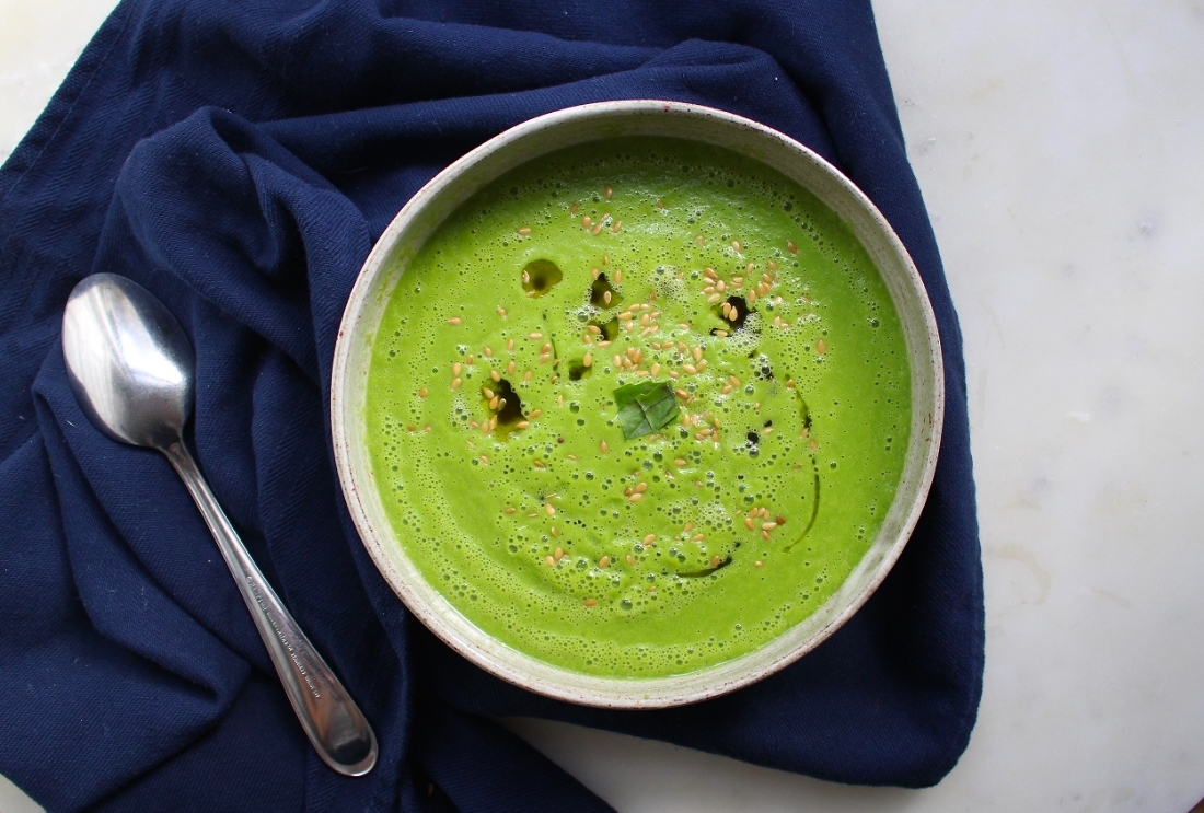green on green gazpacho — Crunchy Radish
