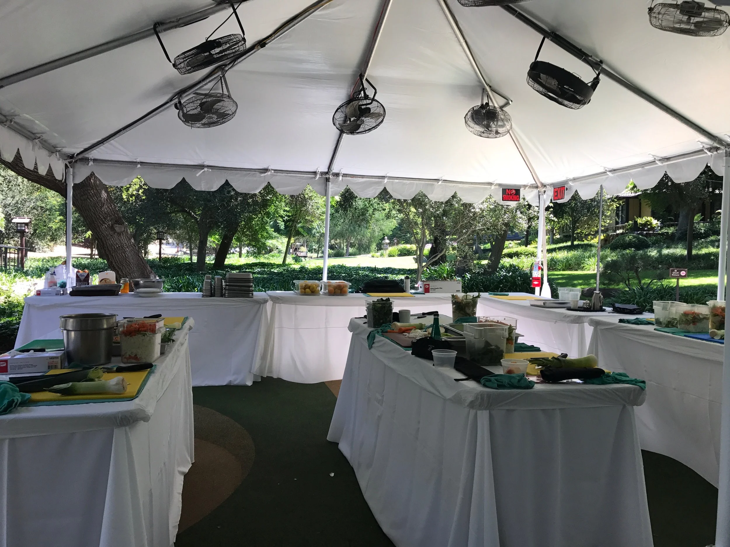 The outdoor kitchen where all of the classes were held. 