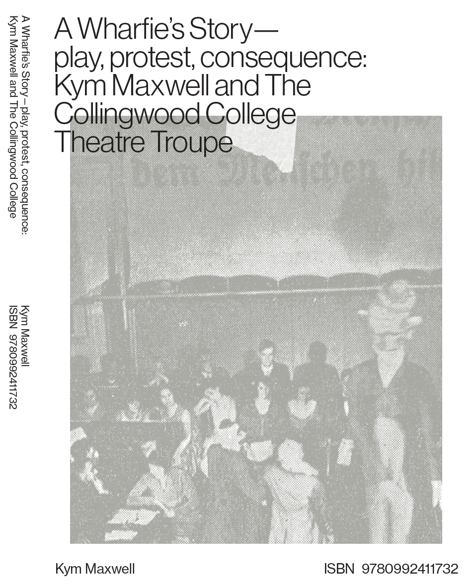 A Wharfie’s Story—play, protest, consequence: publishes for the first time the research materials, photographs, drawings, writings, and documents produced and gathered during the making of multifaceted art project A Wharfie’s Story (2015). At the project’s heart was the development of an original theatrical work co-created by Kym Maxwell, as a performing arts teacher, and students aged eight to ten years, as part of the Reggio Emilia inspired curriculum at Collingwood College, a P-12 school in inner–city Melbourne. For now please purchase form MUMA, Perimeter or Amazon