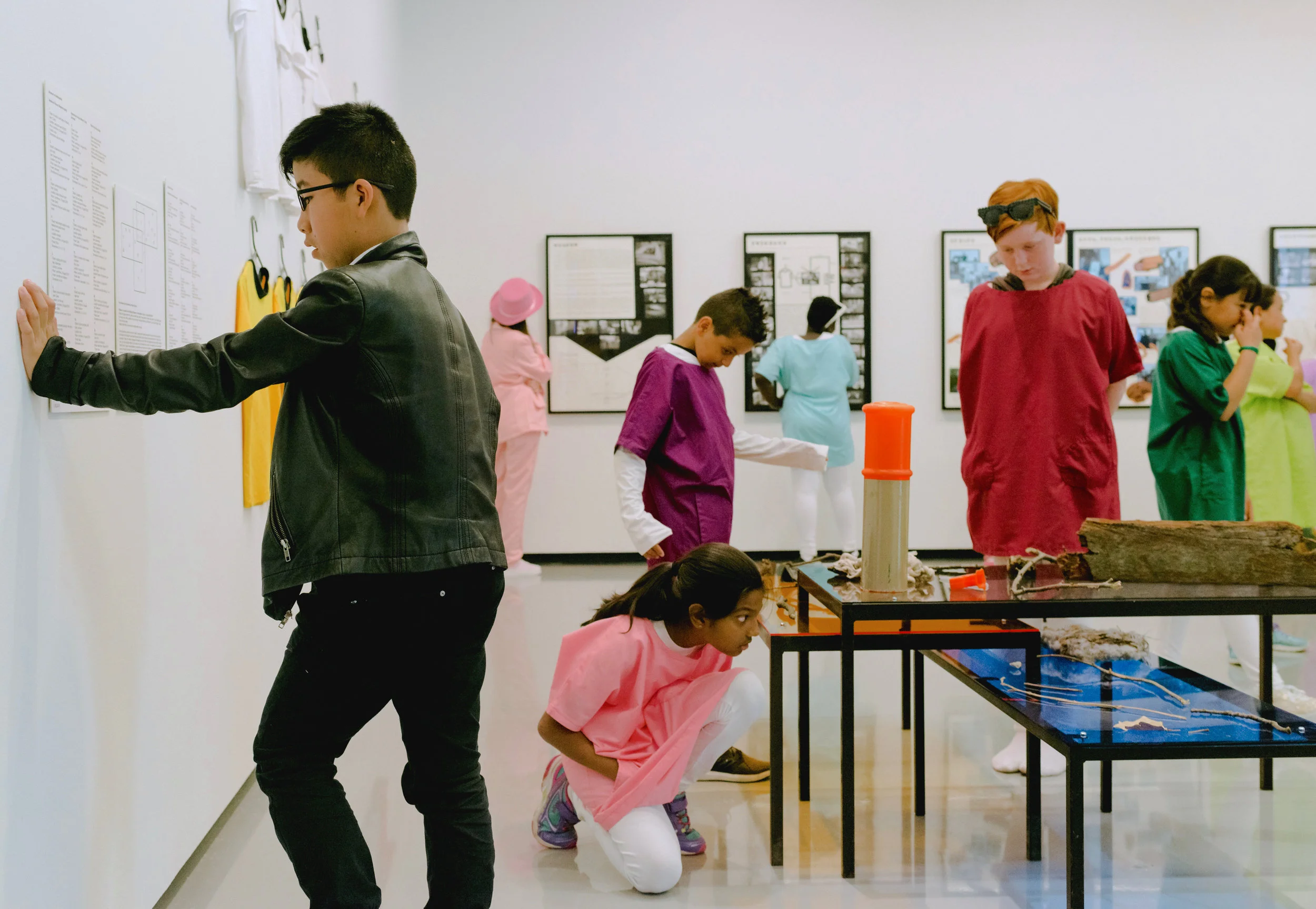 Kym Maxwell, Objects of Longing (2018-2019) (Install shot with the student performers), Shapes of Knowledge, MUMA, 2019