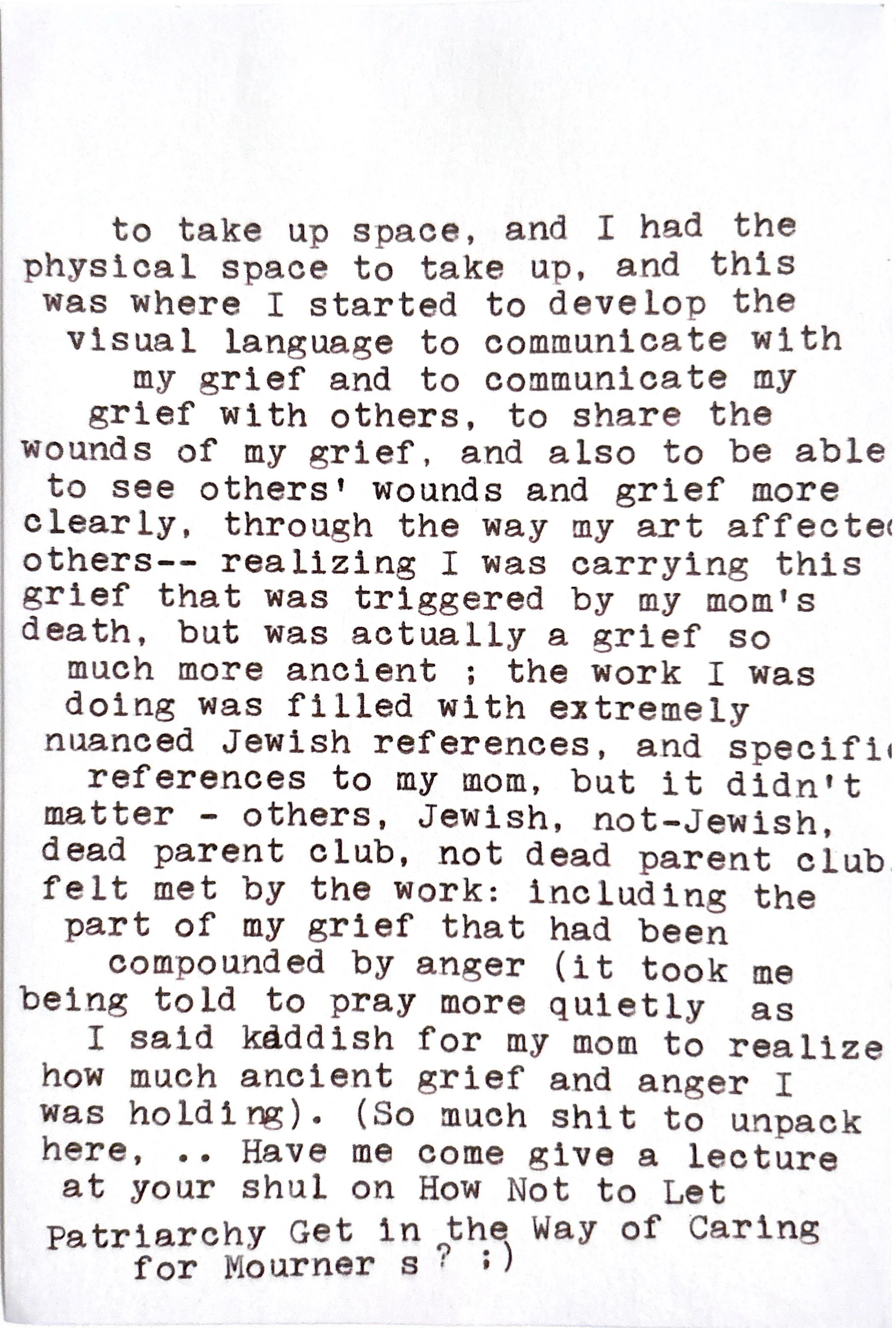 Black and White Scanned page of text written on a typewriter