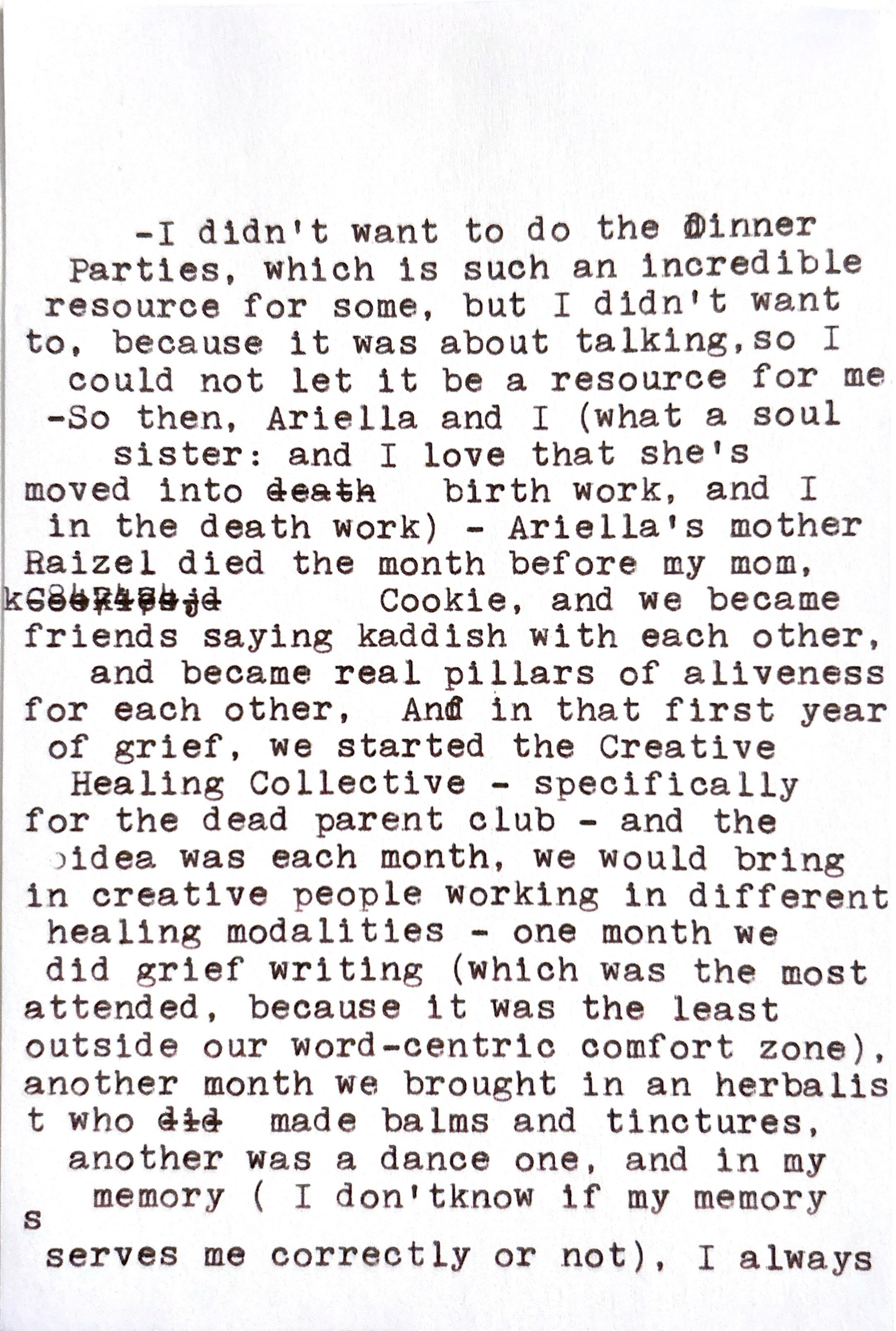 Black and White Scanned page of text written on a typewriter