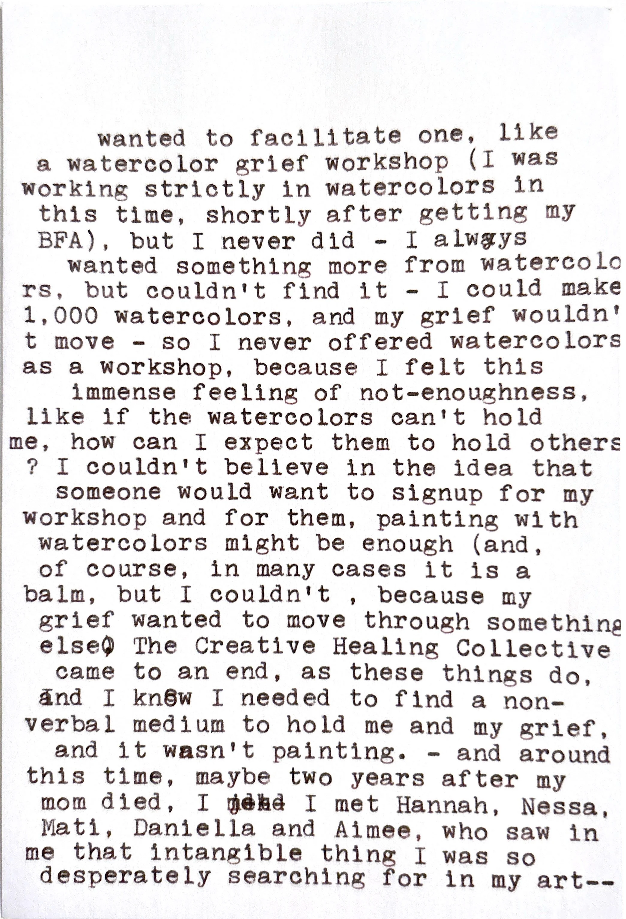Black and White Scanned page of text written on a typewriter