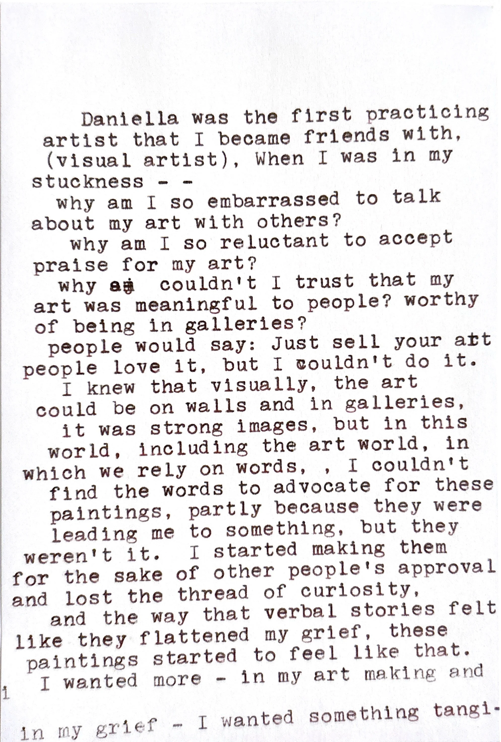 Black and White Scanned page of text written on a typewriter