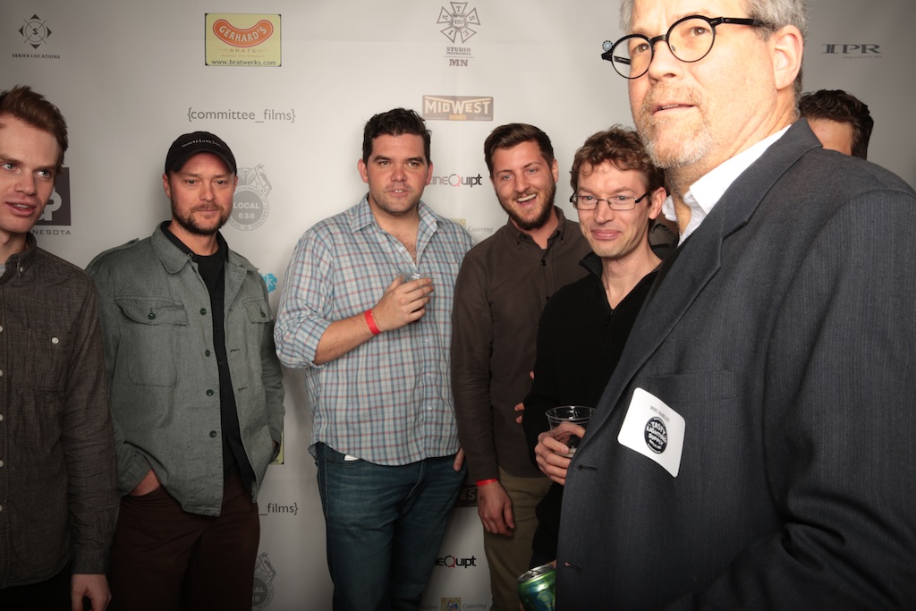 Many members of the camera dept. pose with union gaffer Mike Handley.