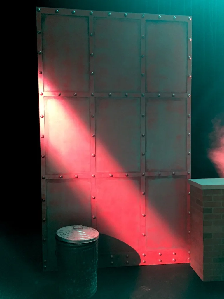 Faux Steel plate Set Wall created for the Jack Links Jerky set.