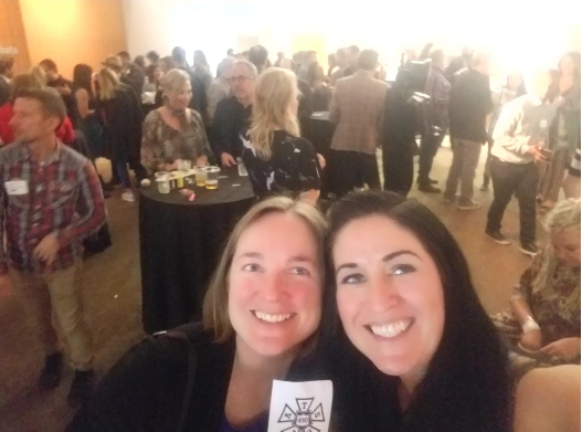 IATSE members Aleshia Mueller and Teransc Phillip at the 2018 AICP Gala