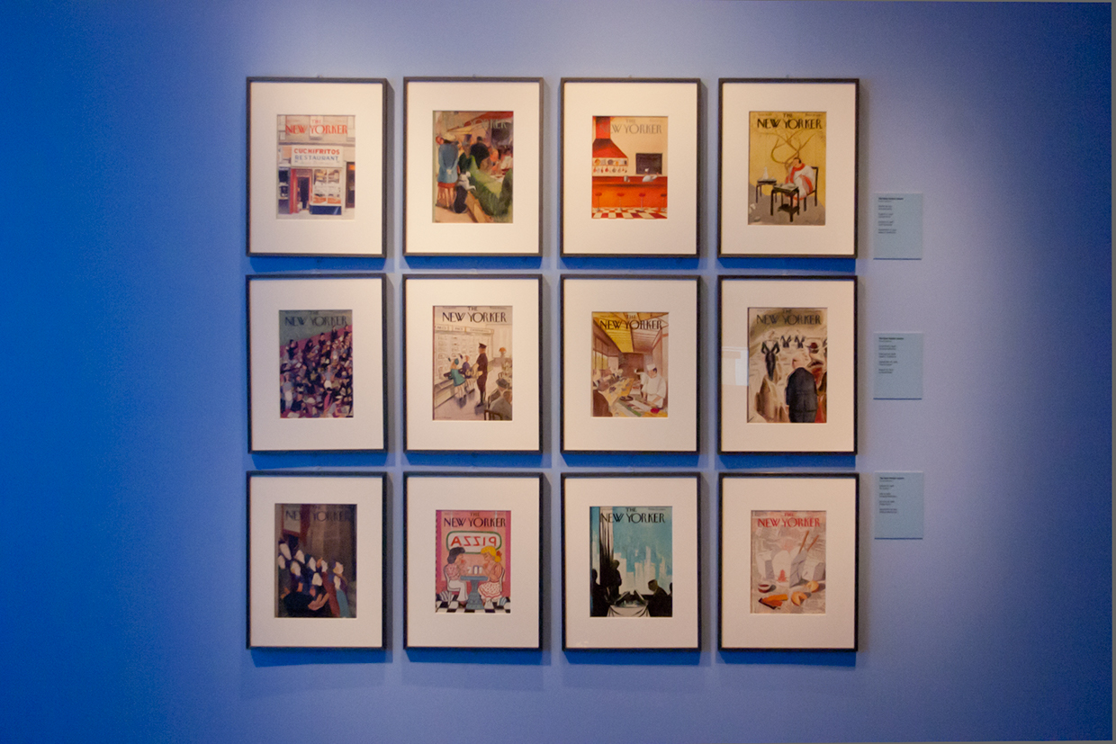 New Yorker covers throughout the years depicting lunch.
