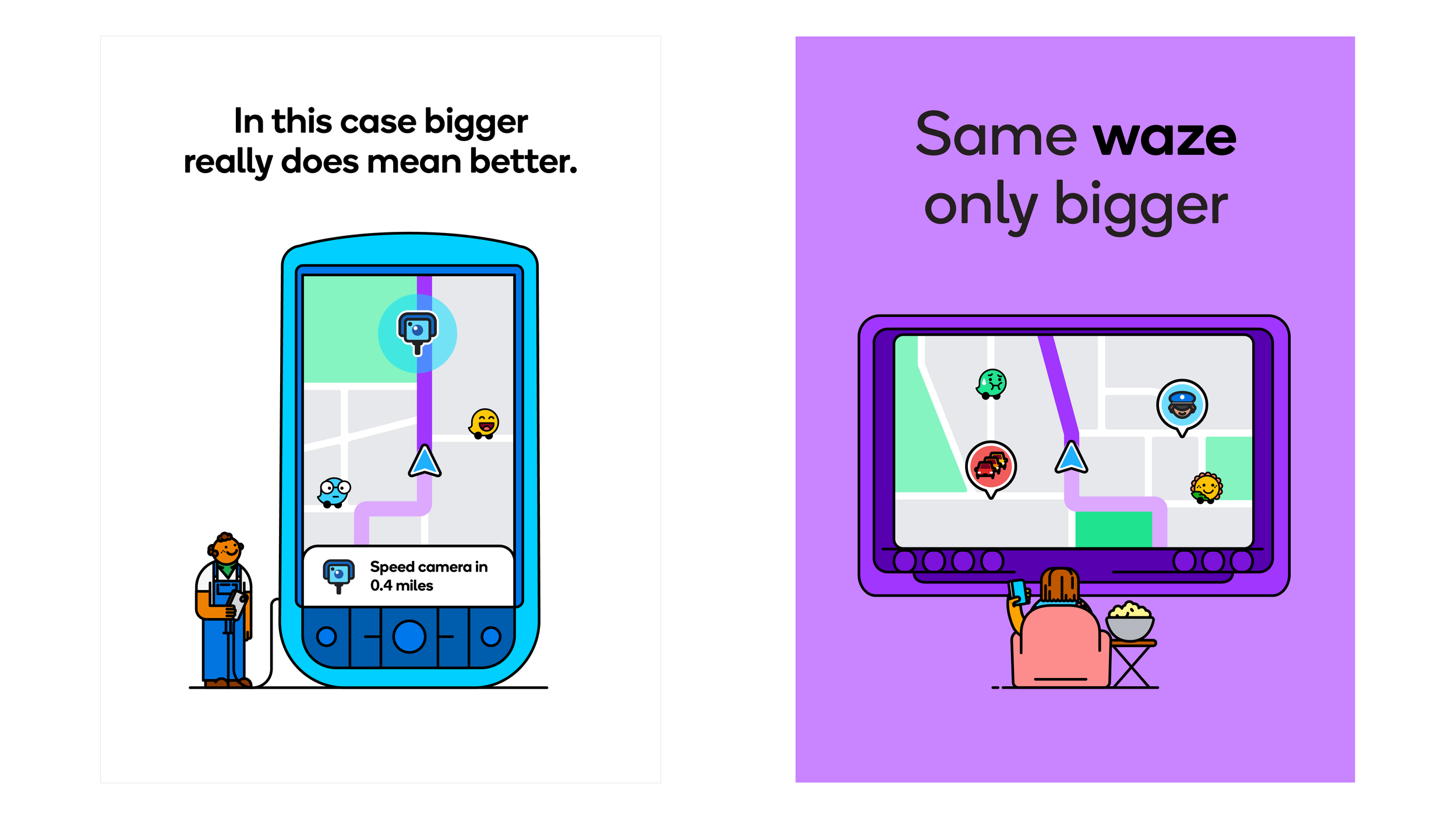  Exploration of the benefits that projecting your Waze app onto your car's larger display. 