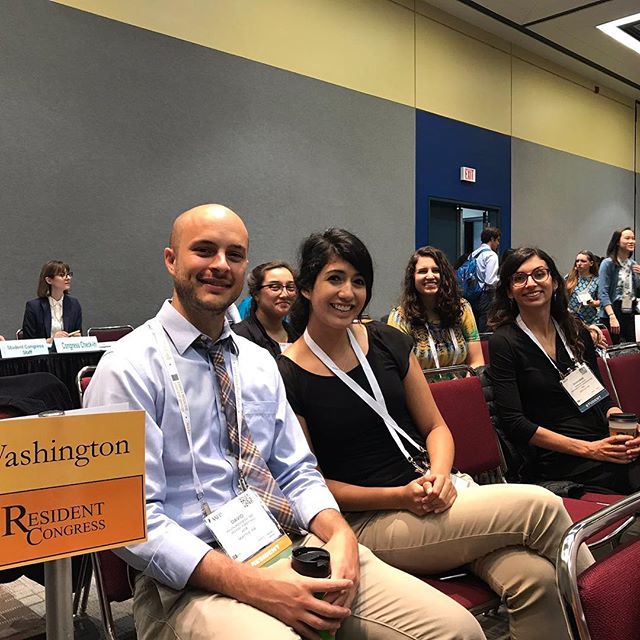 Third year resident David participating as a Washington State Resident Delegate! #AAFPNC #FamilyMedicine