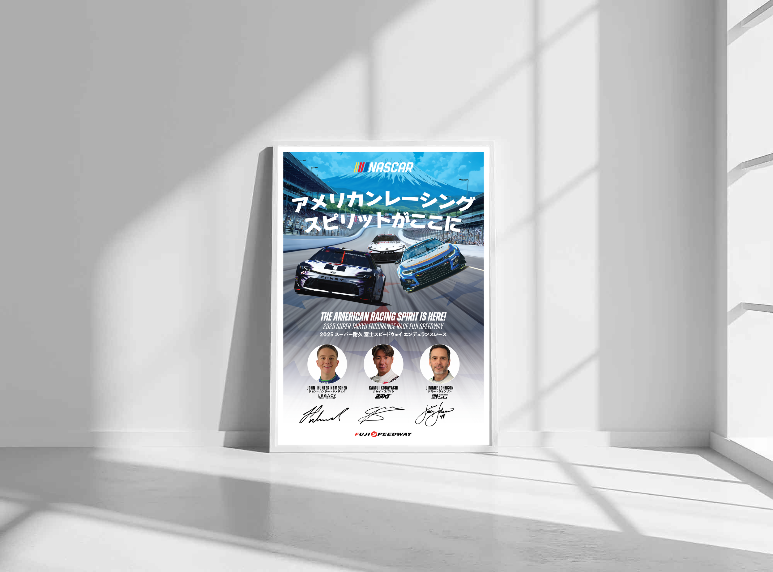 NASCAR × Fuji Speedway 2025 – International Demo Run Poster