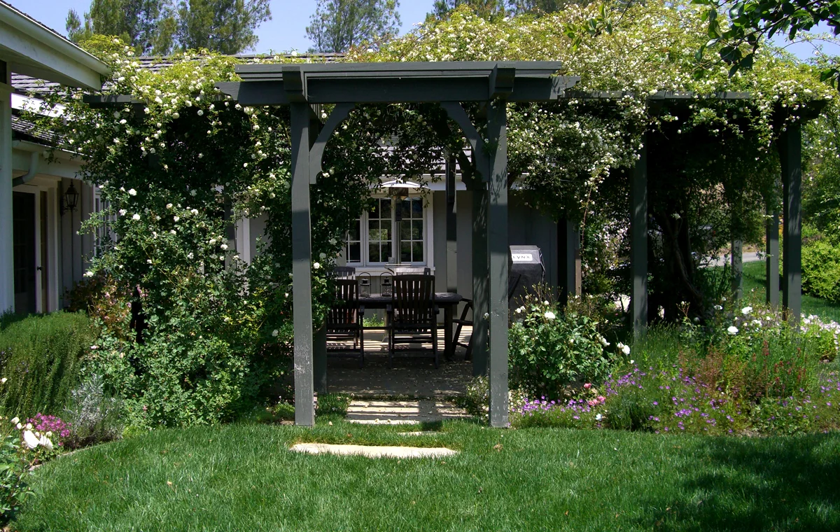 Custom patio and gardens, private residence, Solvang.