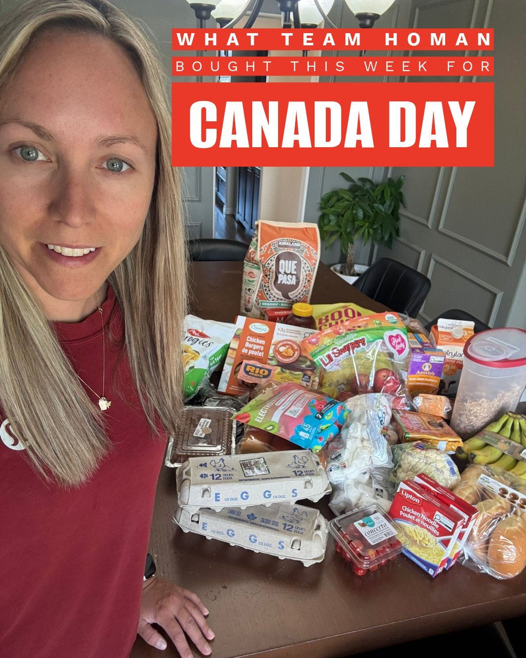 Ever wondered what's in Team Homan's grocery cart? 🛒

From camping adventures to training, here's a look at the local foods helping fuel our summer. ☀️ 

Fun fact: eggs contain 13 essential nutrients, making them a go-to when we shop! 🥚 @eggfarmers