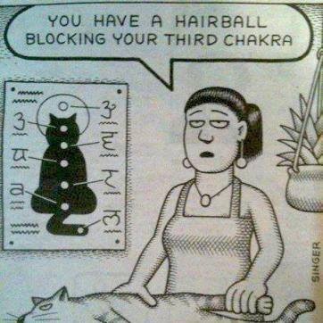 Tienes un bloqueo de pelo en el tercer chakra.
