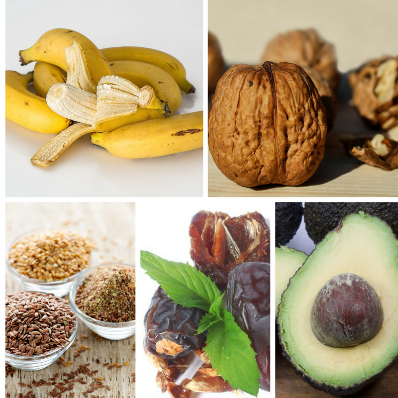 Serotonin rich foods Photo credit: Pixabay + Canva