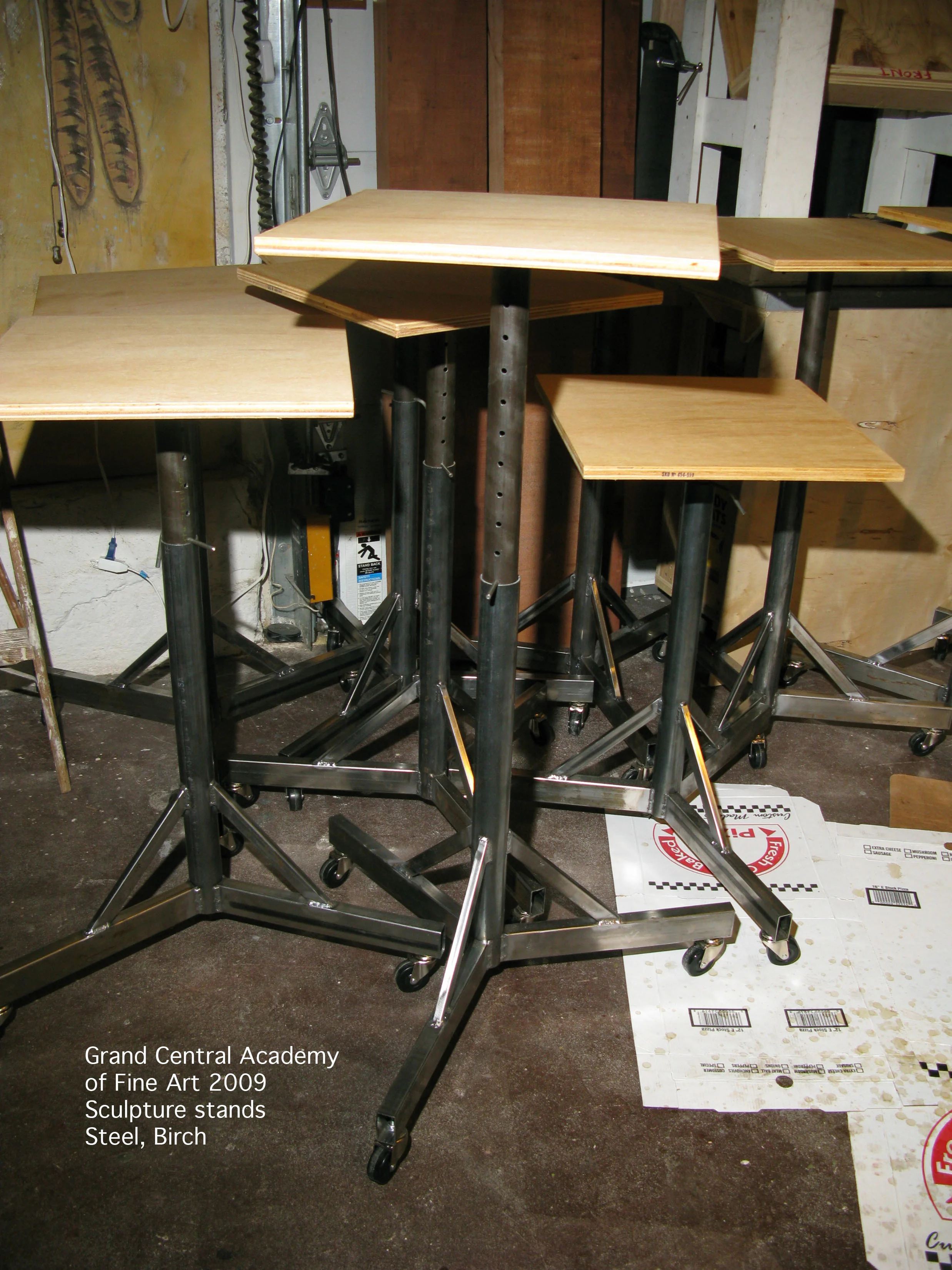 Adjustable Sculpture Stands, Grand Central Academy NYC