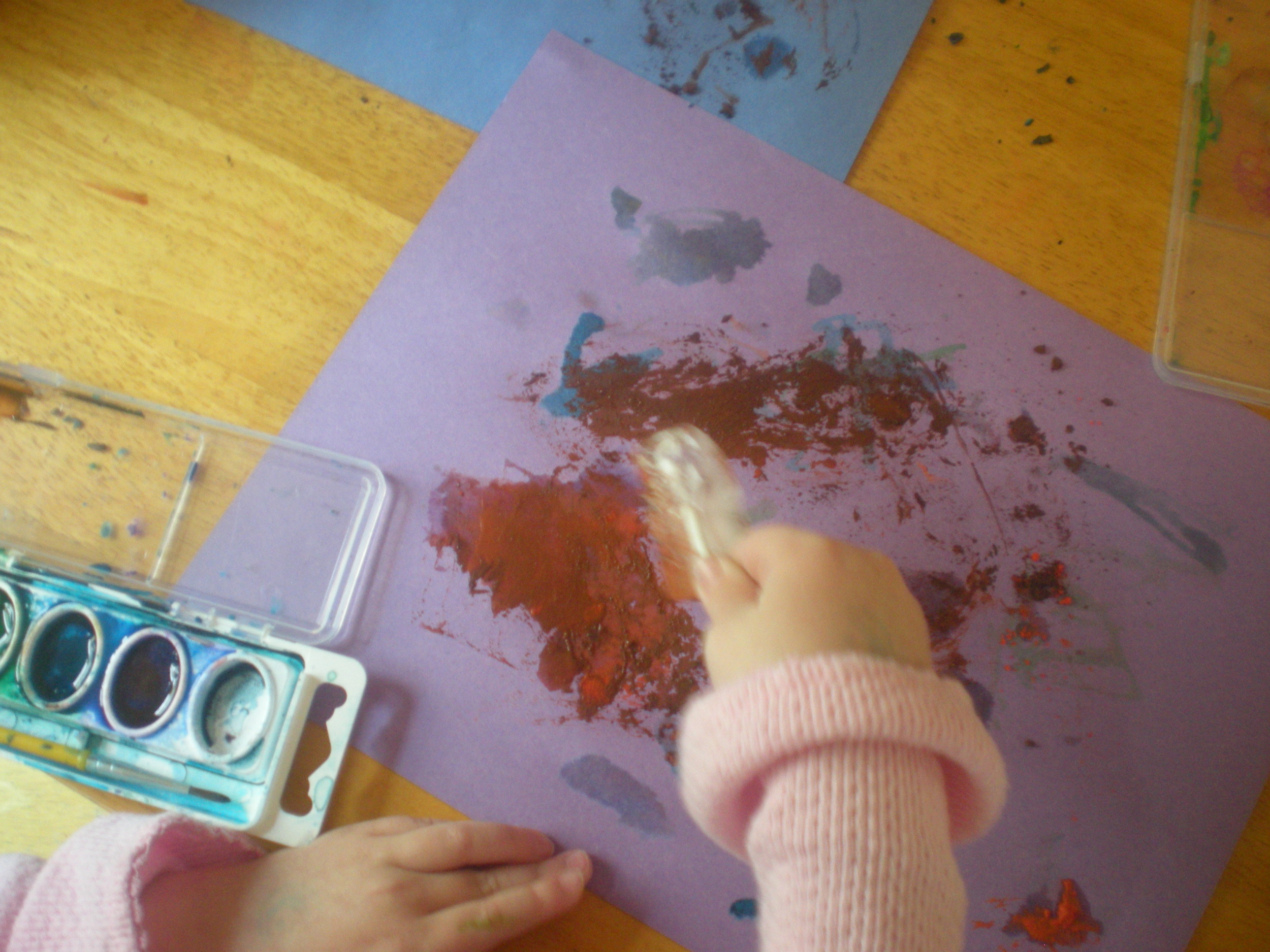 Experiments and Icy Painting At Preschool ~ Snow and Ice 
