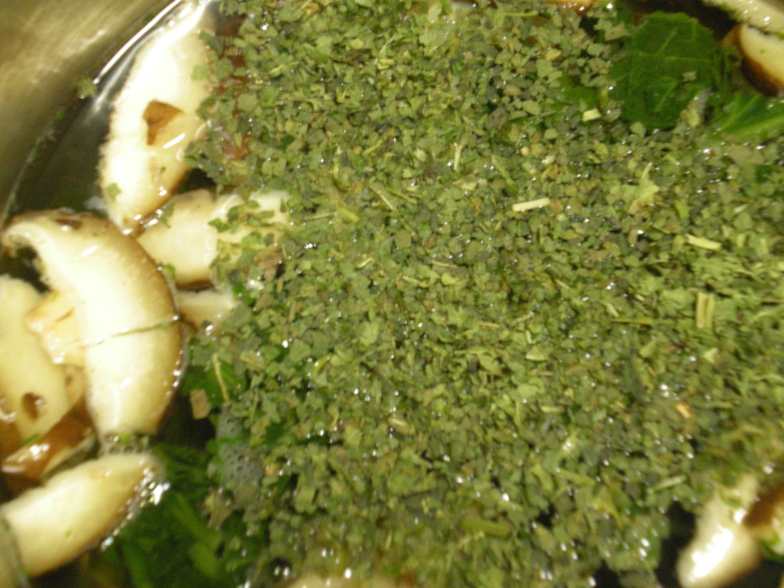nettles and shiitakes