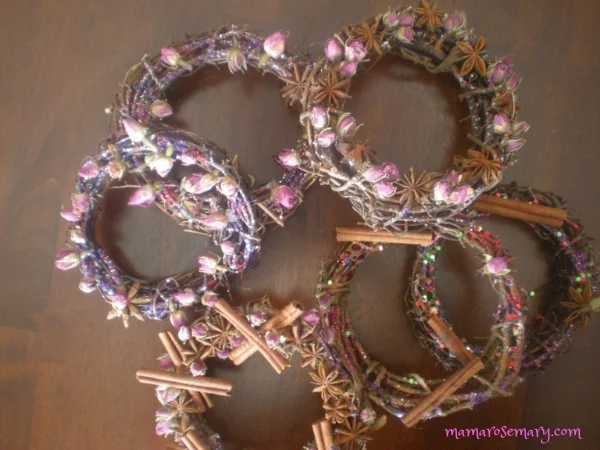 rose and cinnamon wreaths