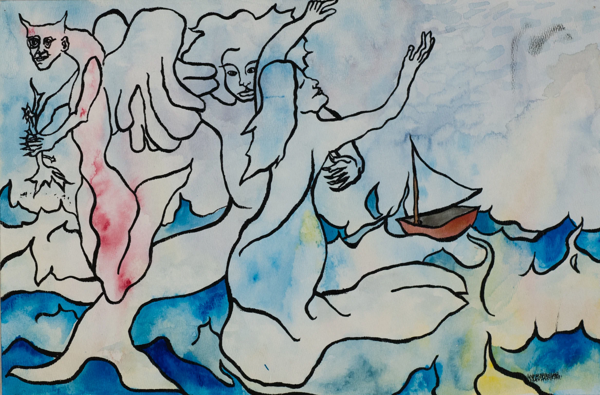 Watercolor on paper. 17" x 24" 2002