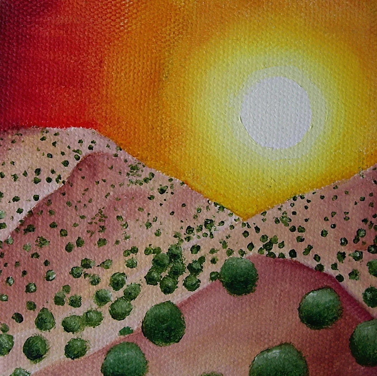 The Sun: Oil on canvas. 4" x 4" x 1"&nbsp; 2013Purchase print here.&nbsp;