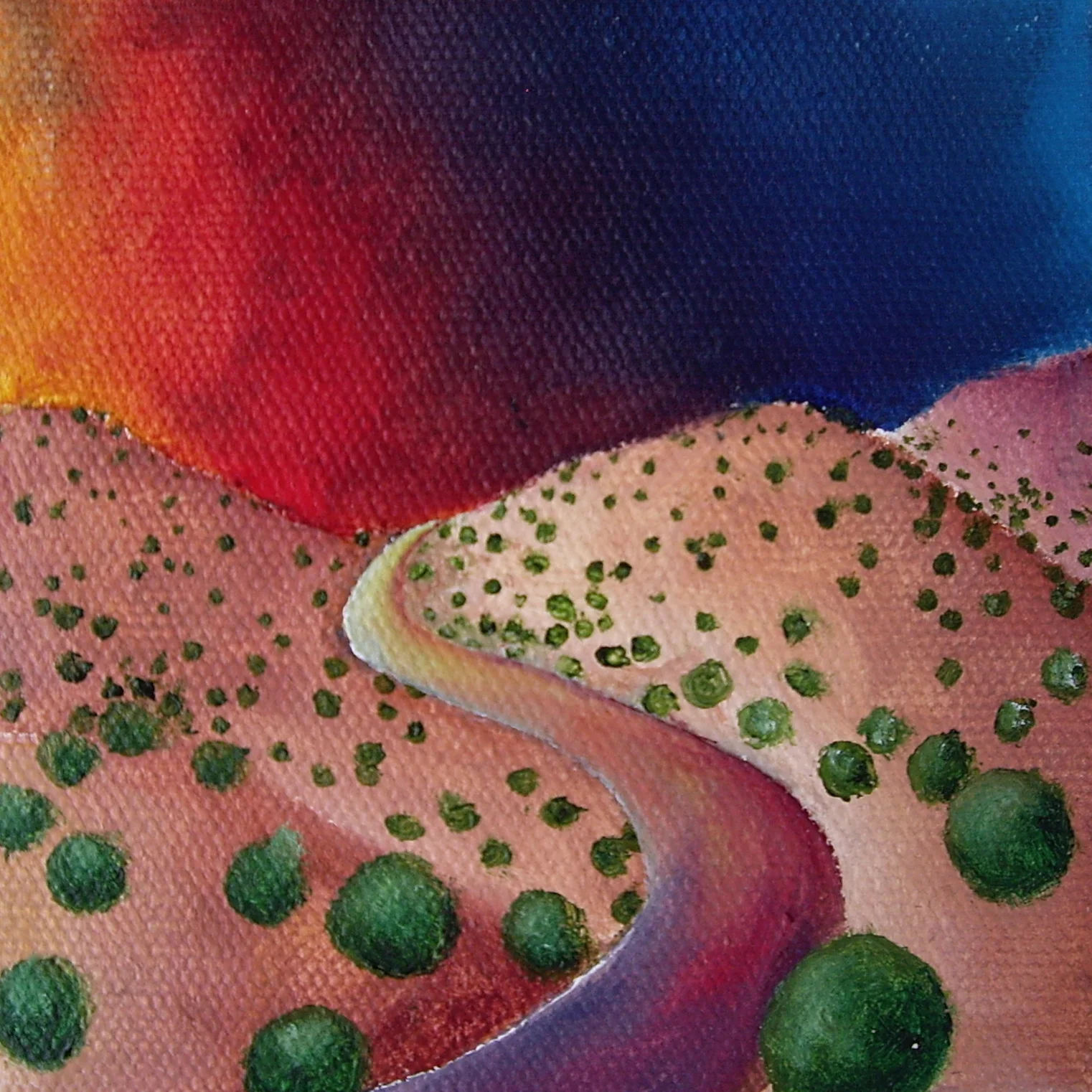 The Journey: Oil on canvas. 4" x 4" x 1"&nbsp; 2013Purchase print here. 