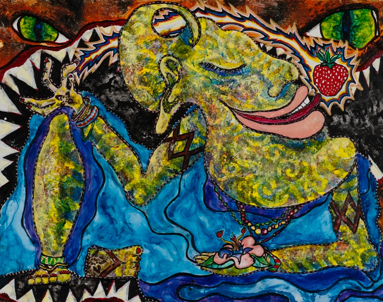Mixed media on paper. 11" x 14" 2010 Purchase prints here.
