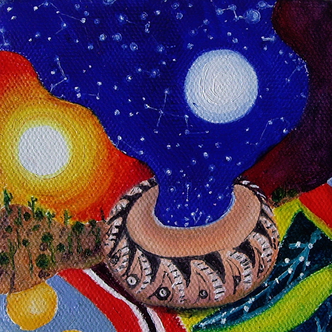 Oil on canvas. 4" x 4" x 1"&nbsp; 2013Purchase print here. 