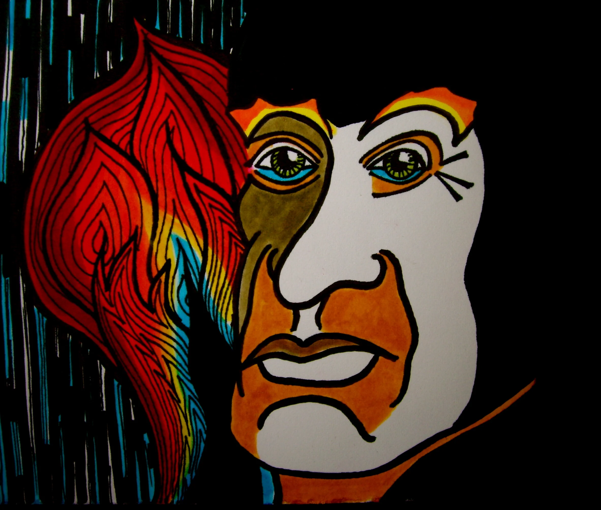 Ink on paper. 5 3/4" x 5 1/4". 11/ 11/ 2013.