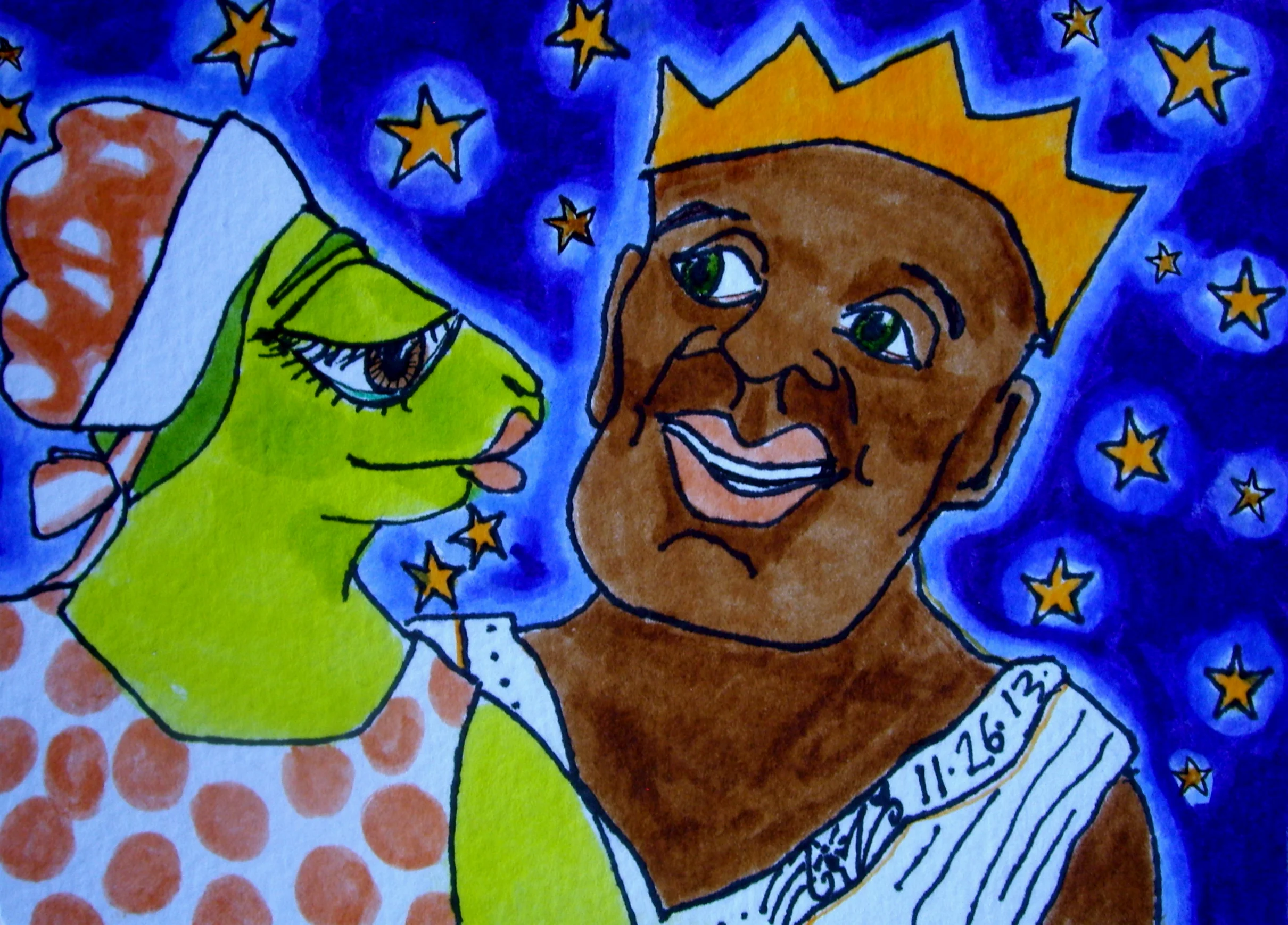 Ink on watercolor paper. 5 1/2" x 4 1/2". 11/26/2013